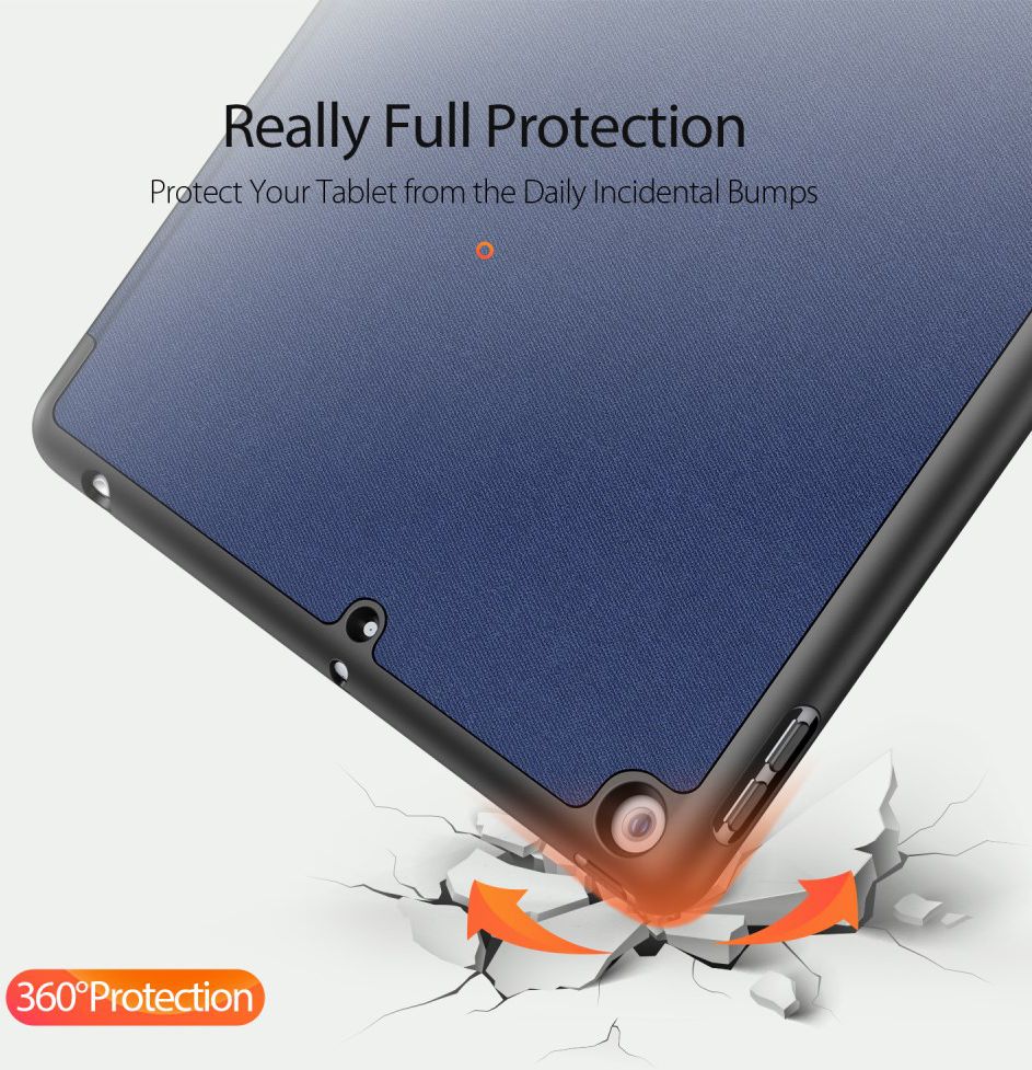 Dux Ducis Apple iPad 10.2 2019 / 2020 / 2021 Tri-fold Hoes Blauw afbeelding 3