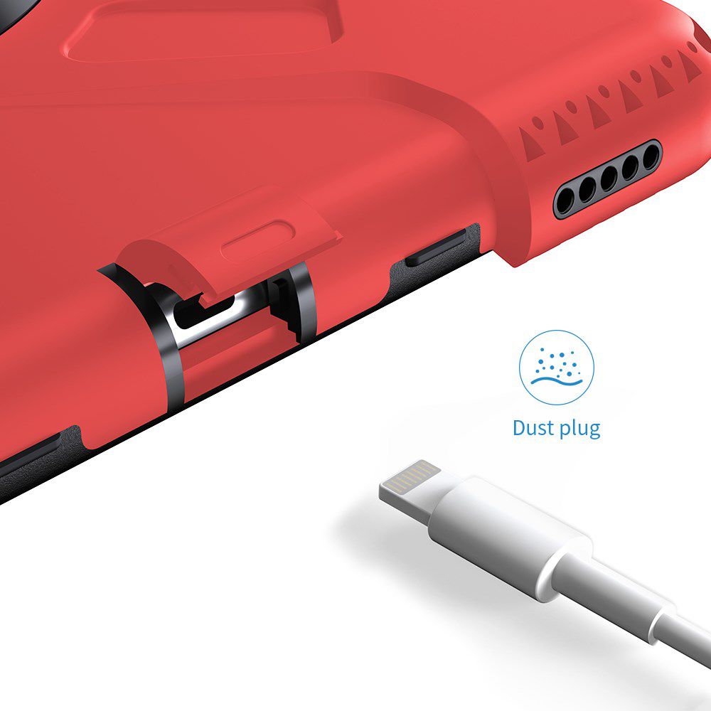Apple iPad 10.2 2019 / 2020 / 2021 Hybride Hoesje met Handriem Rood afbeelding 4