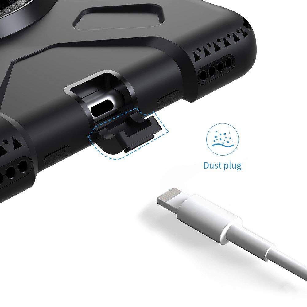 Apple iPad Mini 4 / Mini 2019 Hybride Stand Hoesje met Handriem Zwart afbeelding 21