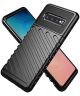 Samsung Galaxy S10 Twill Texture Hoesje Zwart
