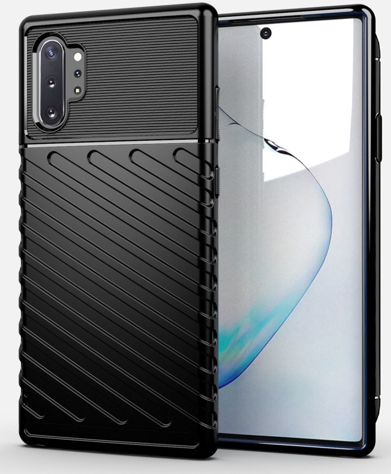 Samsung Galaxy Note 10 Plus Twill Texture Hoesje Zwart afbeelding 1