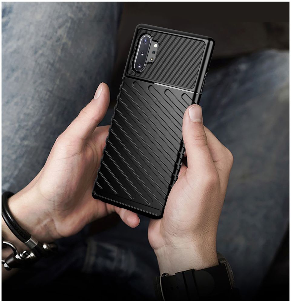 Samsung Galaxy Note 10 Plus Twill Texture Hoesje Zwart afbeelding 11