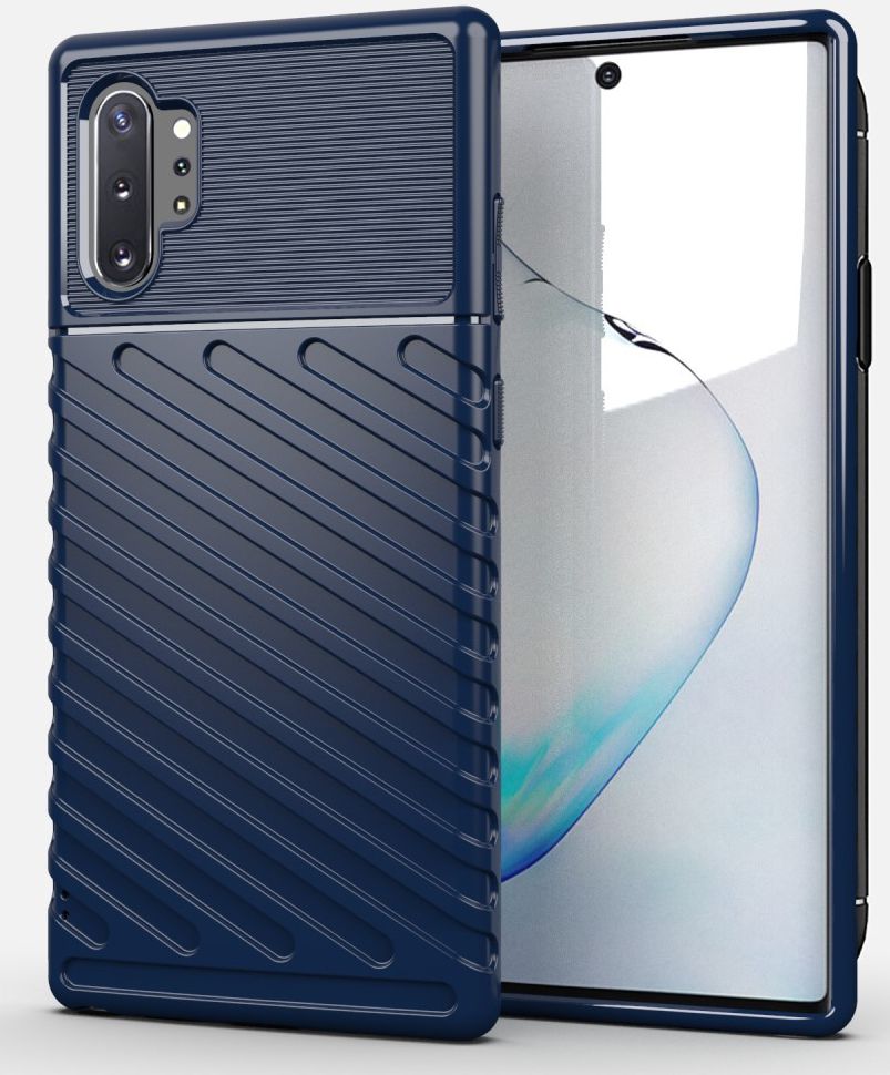 Samsung Galaxy Note 10 Plus Twill Texture Hoesje Blauw afbeelding 1