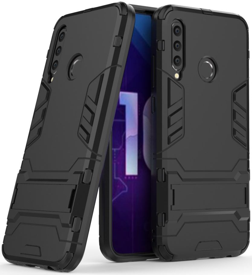 Honor 20 Lite Hybride Hoesje met Standaard Zwart afbeelding 3