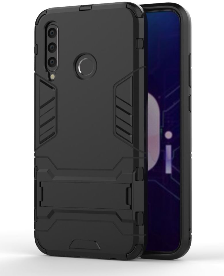 Honor 20 Lite Hybride Hoesje met Standaard Zwart afbeelding 1