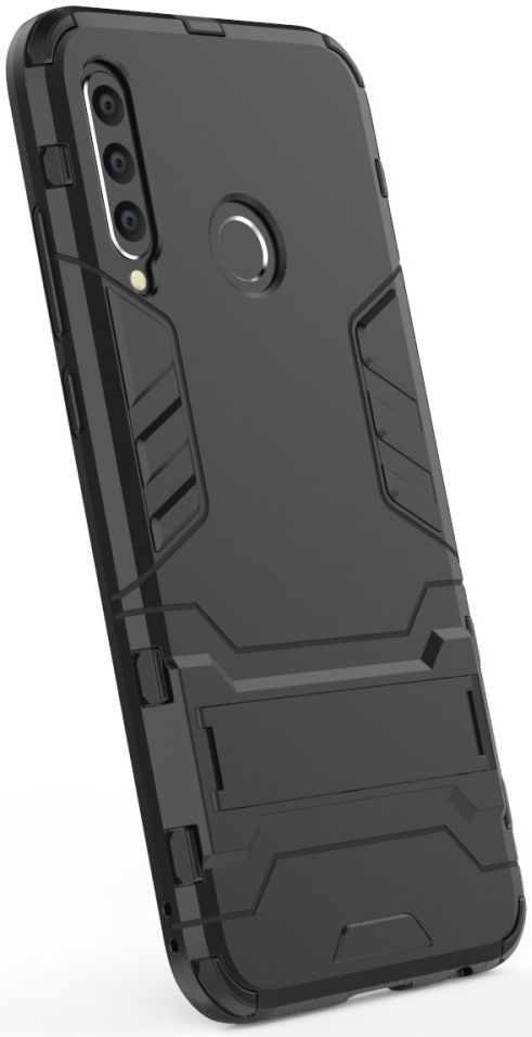 Honor 20 Lite Hybride Hoesje met Standaard Zwart afbeelding 4