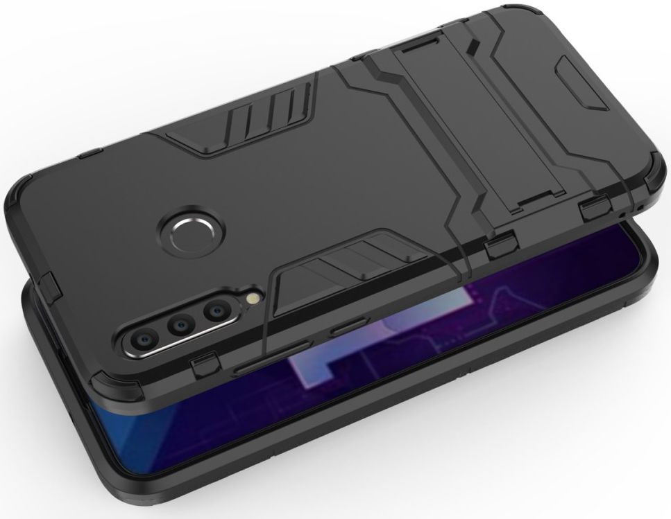 Honor 20 Lite Hybride Hoesje met Standaard Zwart afbeelding 5