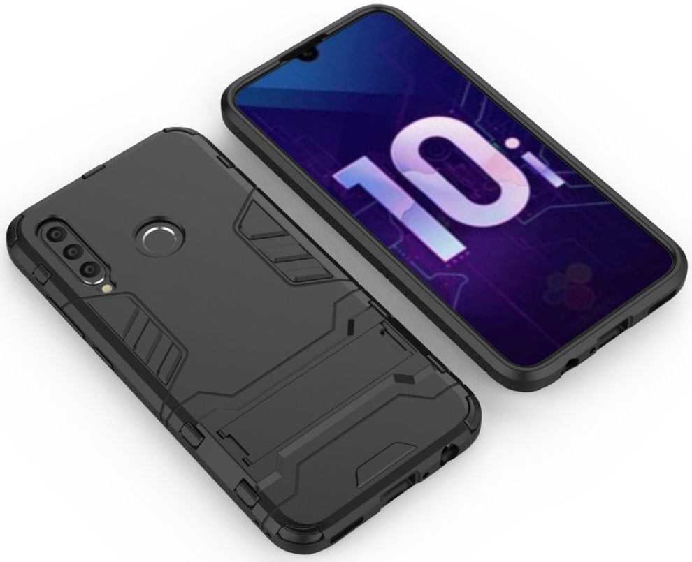 Honor 20 Lite Hybride Hoesje met Standaard Zwart afbeelding 7