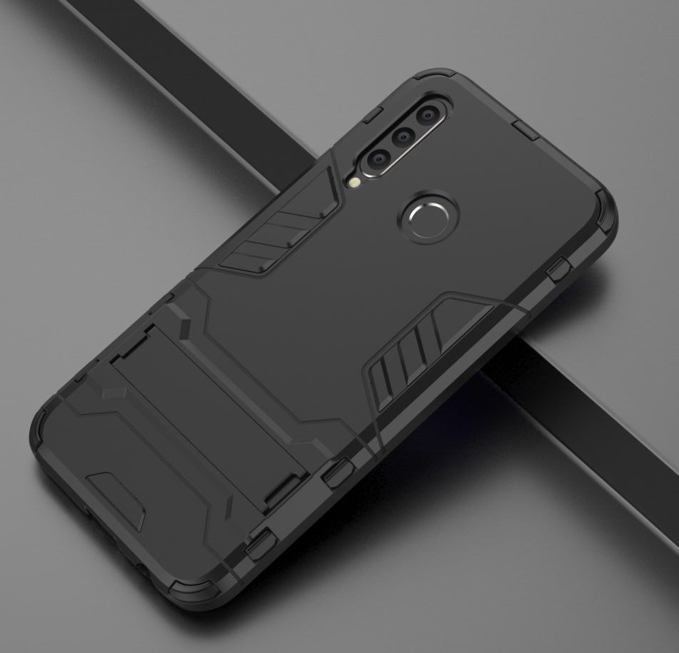Honor 20 Lite Hybride Hoesje met Standaard Zwart afbeelding 9