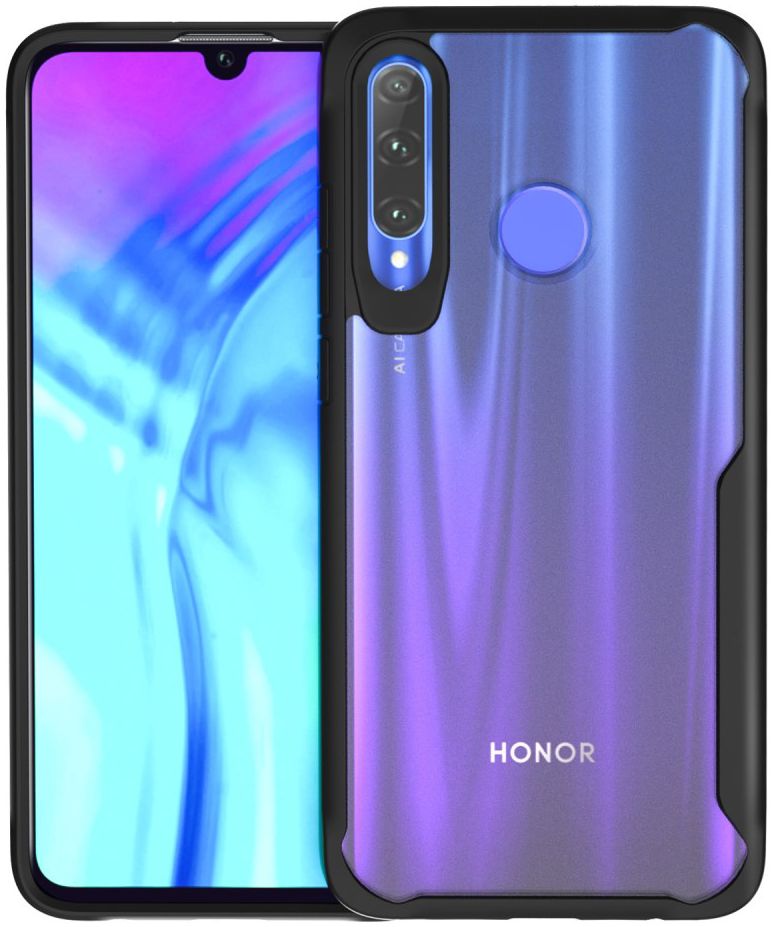 Honor 20 Lite Hoesje Shockbestendige en Hybride Back Cover Zwart afbeelding 1
