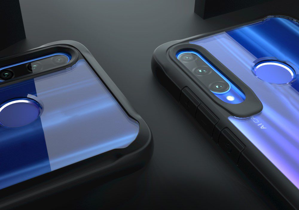 Honor 20 Lite Hoesje Shockbestendige en Hybride Back Cover Zwart afbeelding 4
