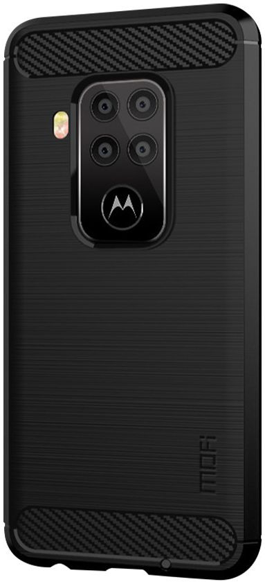 Motorola One Zoom Geborsteld TPU Hoesje Zwart afbeelding 6