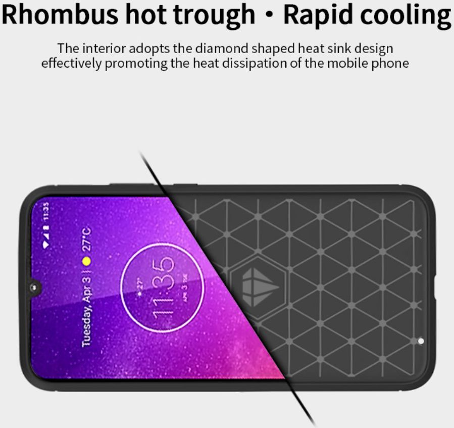 Motorola One Zoom Geborsteld TPU Hoesje Zwart afbeelding 9