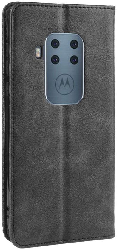Motorola One Zoom Vintage Portemonnee Hoesje zwart afbeelding 6