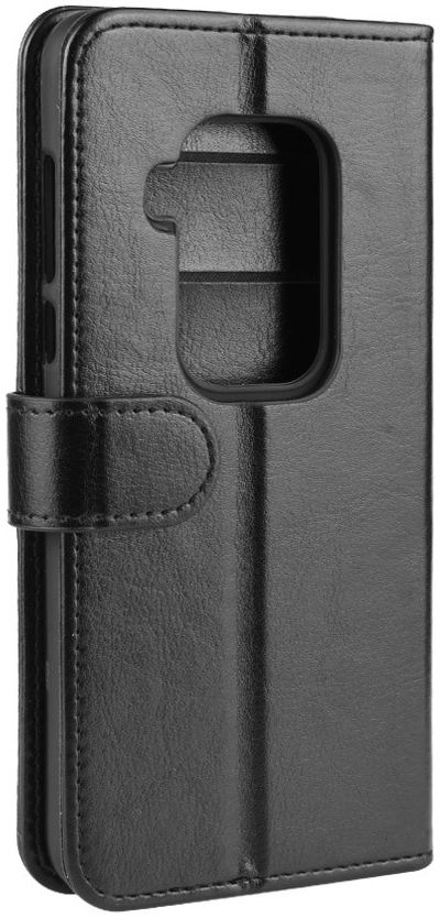 Motorola One Zoom Crazy Horse Leren Portemonnee Hoesje Zwart afbeelding 4