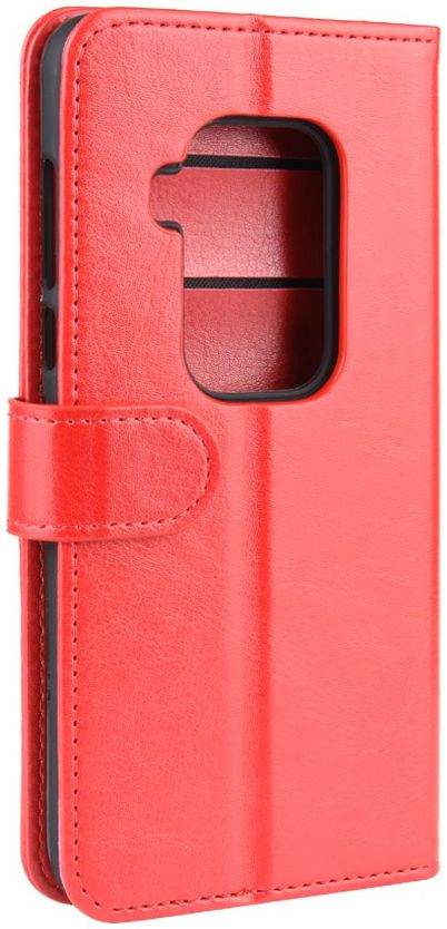 Motorola One Zoom Crazy Horse Leren Portemonnee Hoesje Rood afbeelding 4