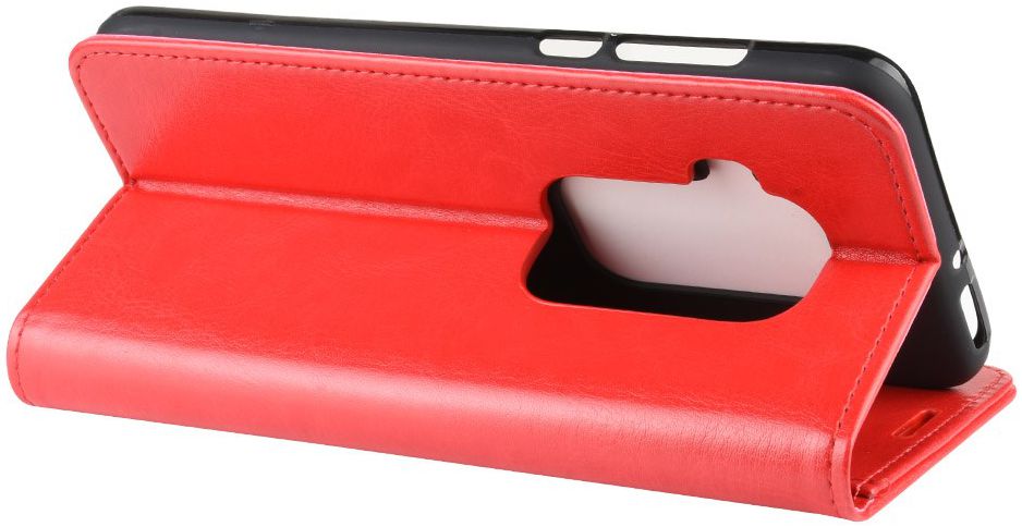 Motorola One Zoom Crazy Horse Leren Portemonnee Hoesje Rood afbeelding 8