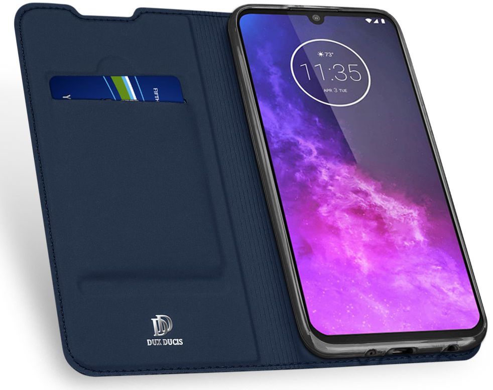 Dux Ducis Skin Pro Series Motorola One Zoom Flip Hoesje Blauw afbeelding 2