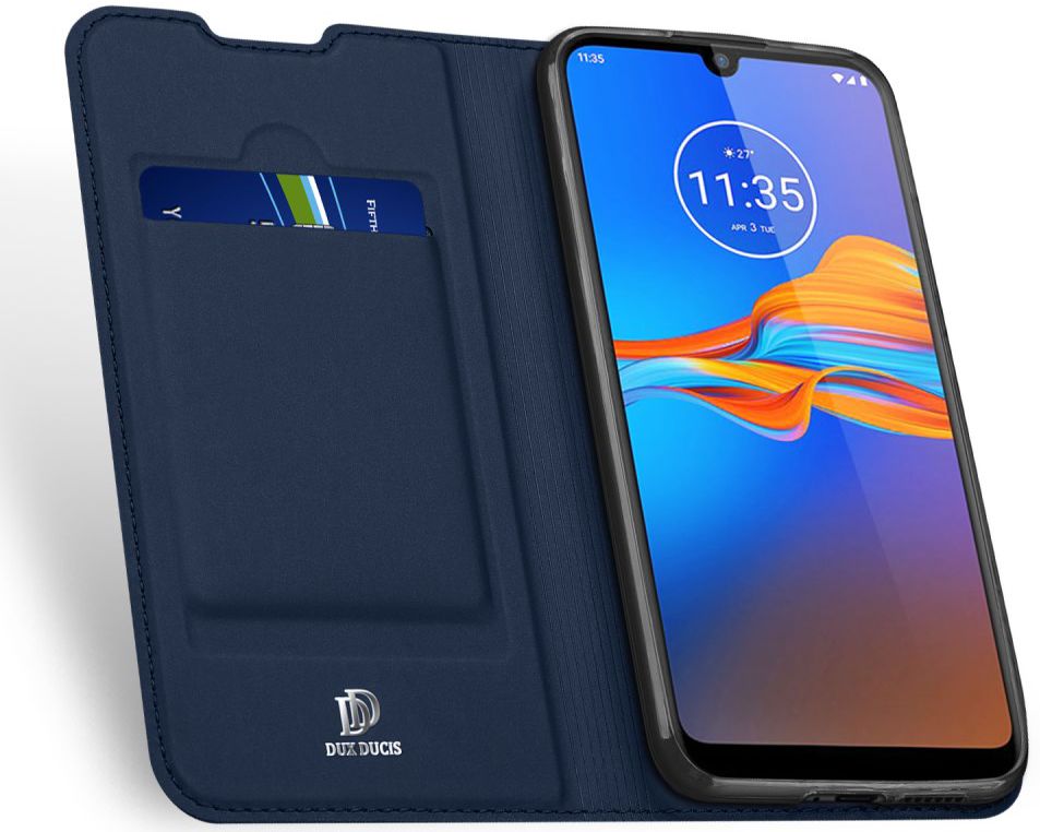 Dux Ducis Skin Pro Serie Motorola Moto E6s / E6 Plus Flip Hoesje Blauw afbeelding 2