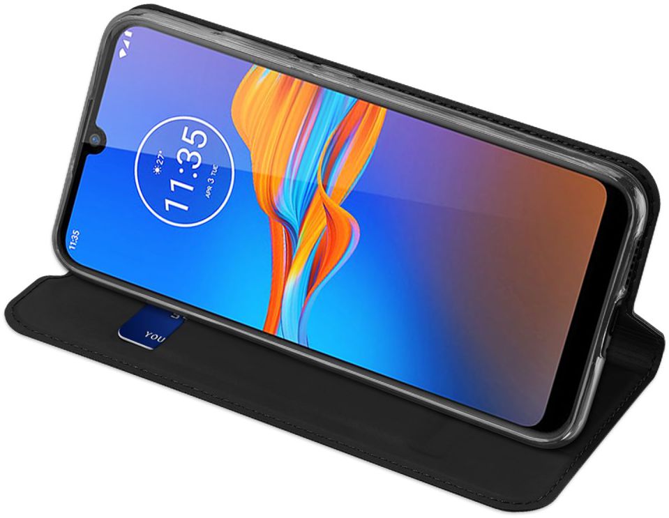Dux Ducis Motorola Moto E6s / E6 Plus Book Case Hoesje Zwart afbeelding 4