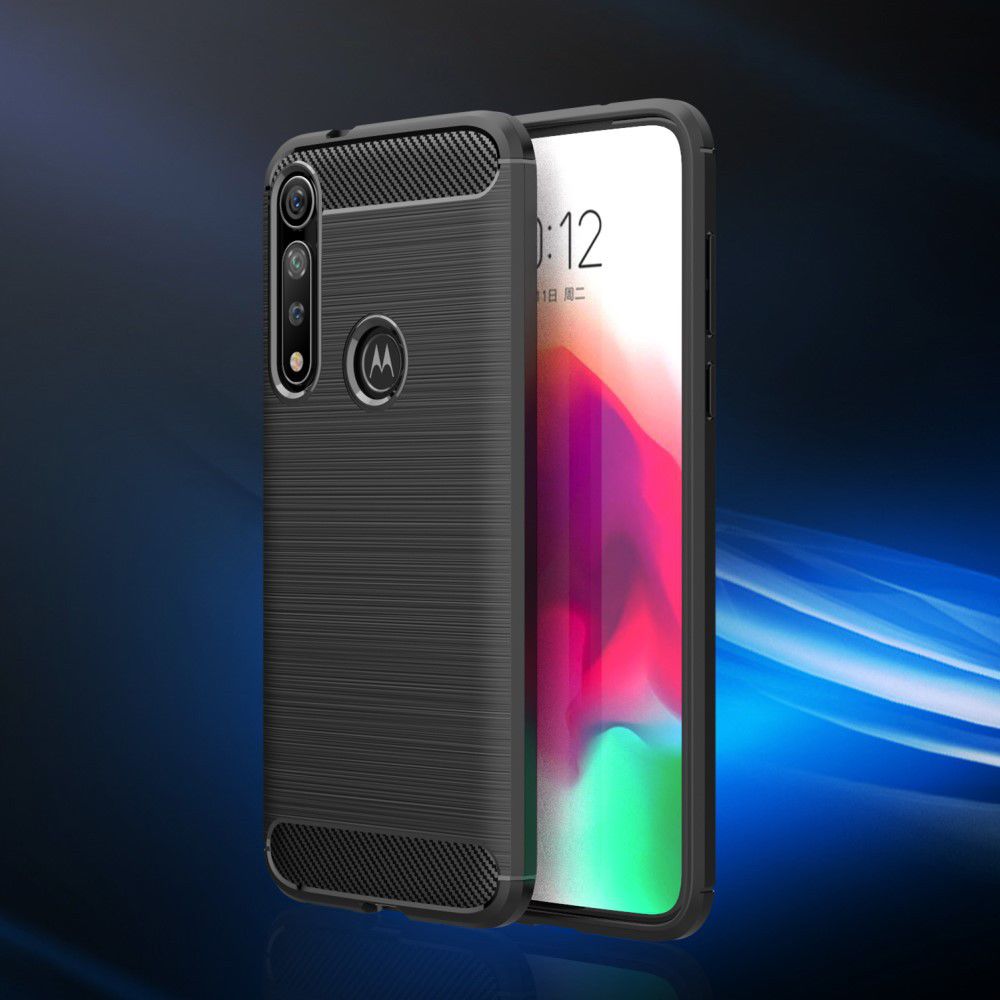 Motorola Moto G8 Plus Geborsteld TPU Hoesje Blauw afbeelding 6