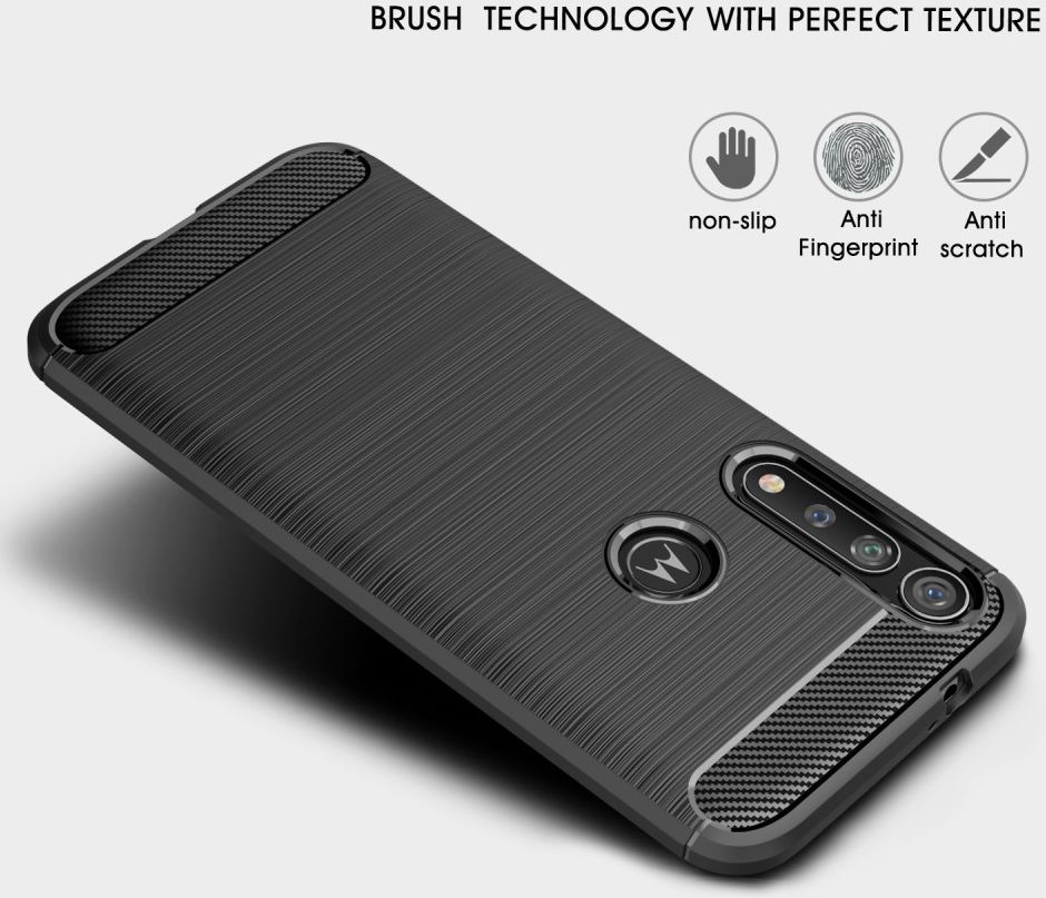 Motorola Moto G8 Plus Geborsteld TPU Hoesje Blauw afbeelding 7