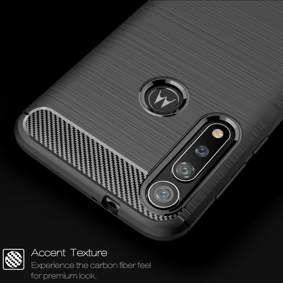Motorola Moto G8 Plus Geborsteld TPU Hoesje Blauw afbeelding 8