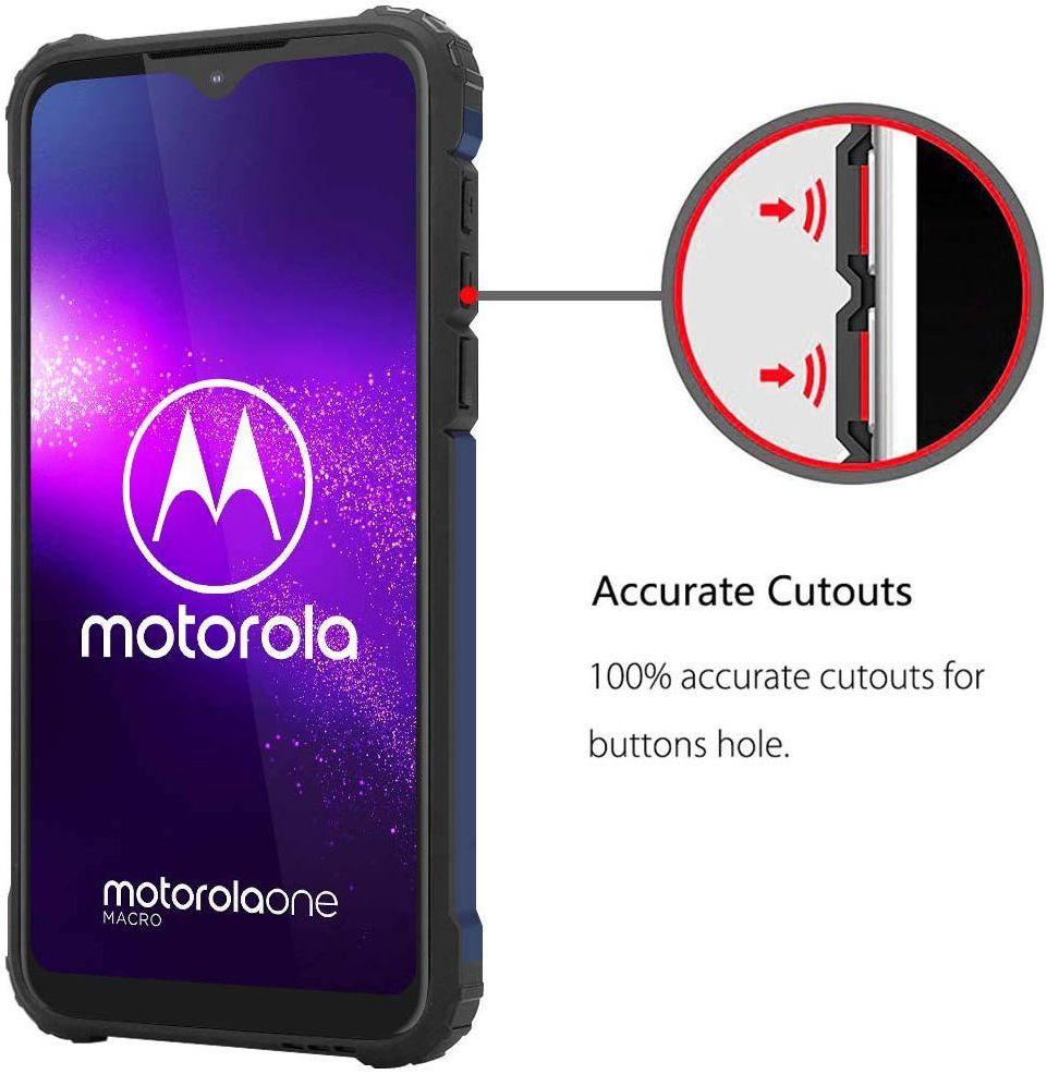 Motorola Moto G8 Plus Hybride Hoesje Donker Blauw afbeelding 7