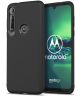 Motorola Moto G8 Plus Twill Slim Texture Back Cover Zwart