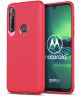 Motorola Moto G8 Plus Twill Slim Texture Back Cover Rood