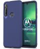 Motorola Moto G8 Plus Twill Slim Texture Back Cover Blauw