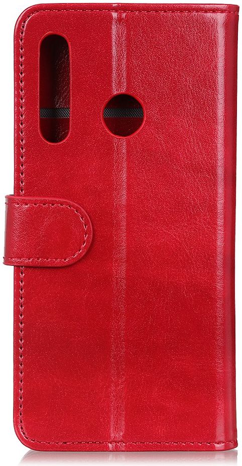 Motorola One Macro Crazy Horse Leren Portemonnee Hoesje Rood afbeelding 2