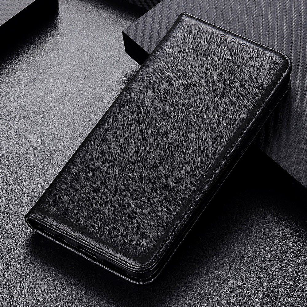 Motorola One Macro Crazy Horse Portemonnee Hoesje Leer Zwart afbeelding 9