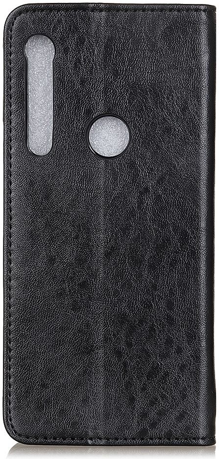 Motorola One Macro Crazy Horse Portemonnee Hoesje Leer Zwart afbeelding 4