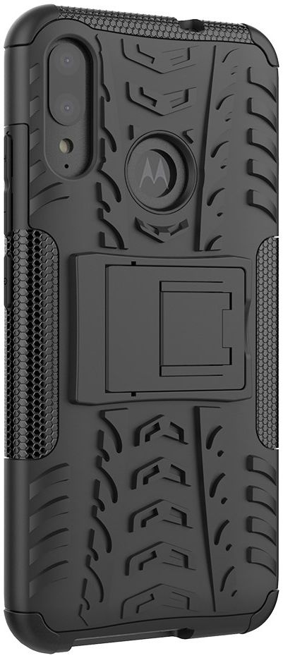 Motorola Moto E6s / E6I / E6 Plus Robuust Hybride Hoesje Zwart afbeelding 6