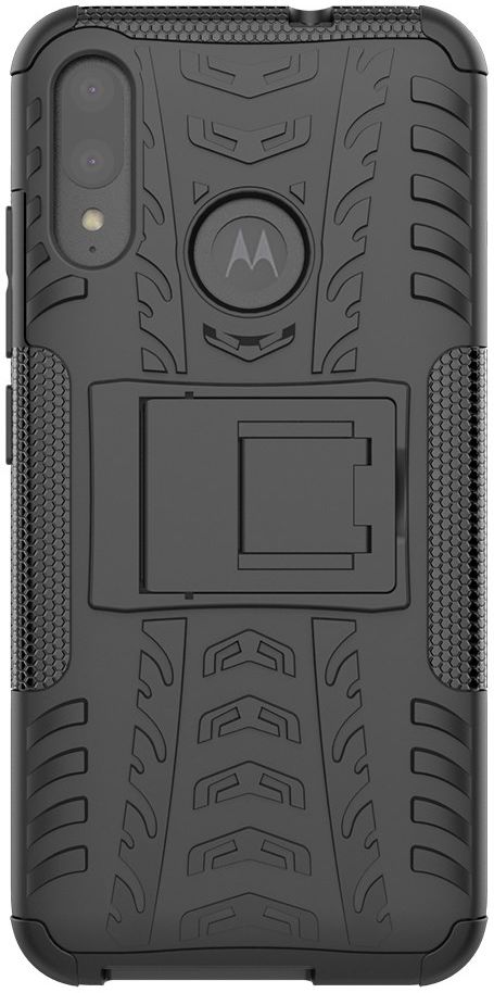 Motorola Moto E6s / E6I / E6 Plus Robuust Hybride Hoesje Zwart afbeelding 7