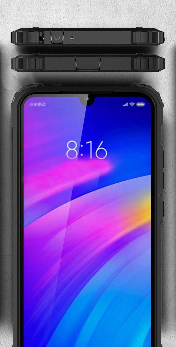 Xiaomi Redmi 7A Armor Guard Hybrid Case Donker Blauw afbeelding 4
