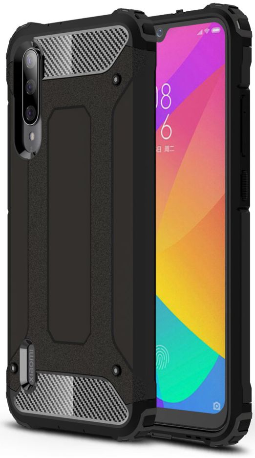 Xiaomi Mi A3 Armor Guard Hybrid Case Zwart afbeelding 1