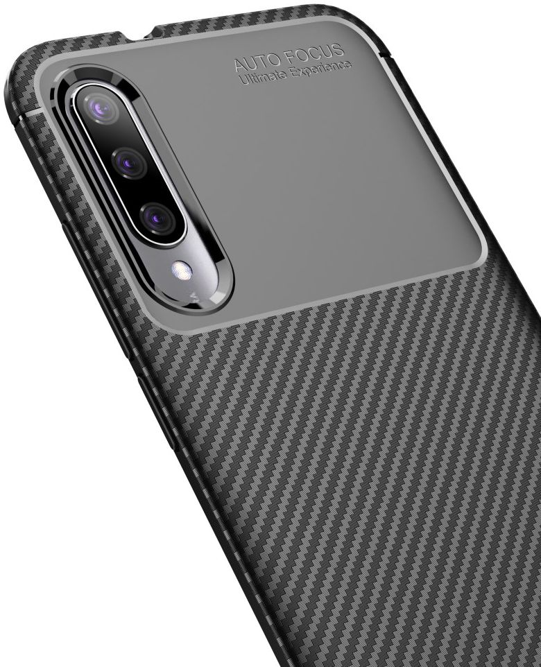 Xiaomi Mi A3 Siliconen Carbon Hoesje Zwart afbeelding 5