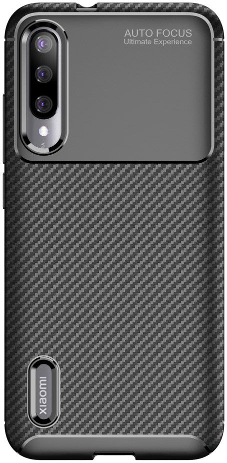 Xiaomi Mi A3 Siliconen Carbon Hoesje Zwart afbeelding 6