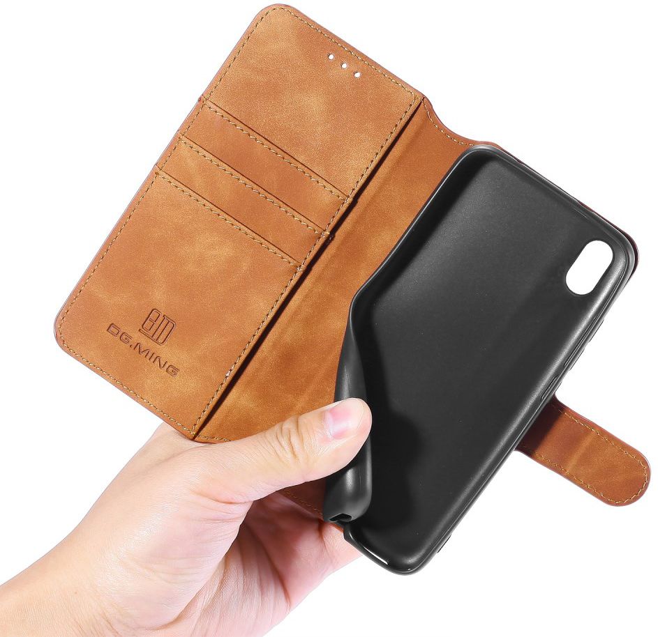 DG Ming Retro Portemonnee Xiaomi Redmi 7A Hoesje Bruin afbeelding 4