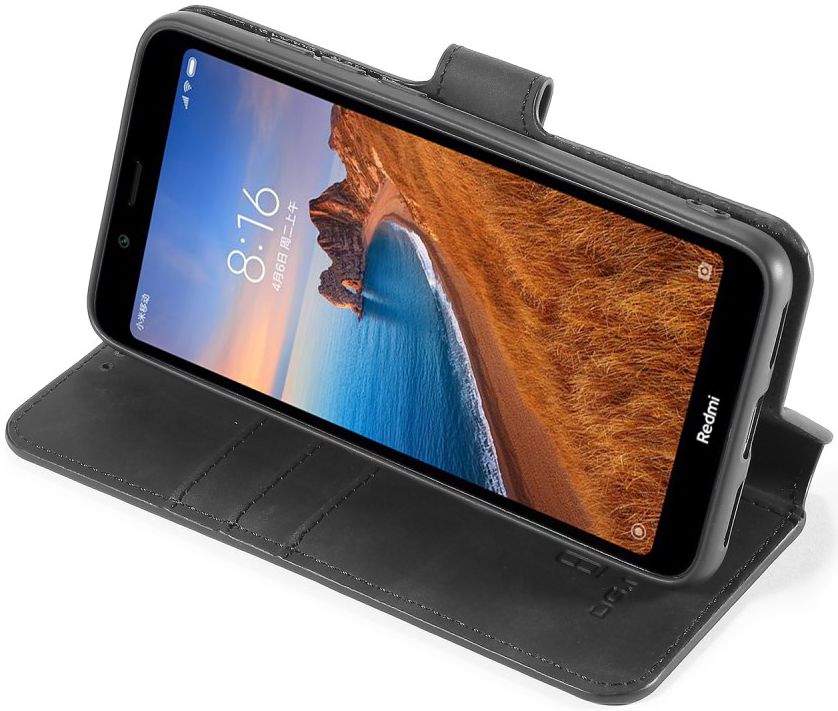 DG Ming Retro Portemonnee Xiaomi Redmi 7A Hoesje Zwart afbeelding 3