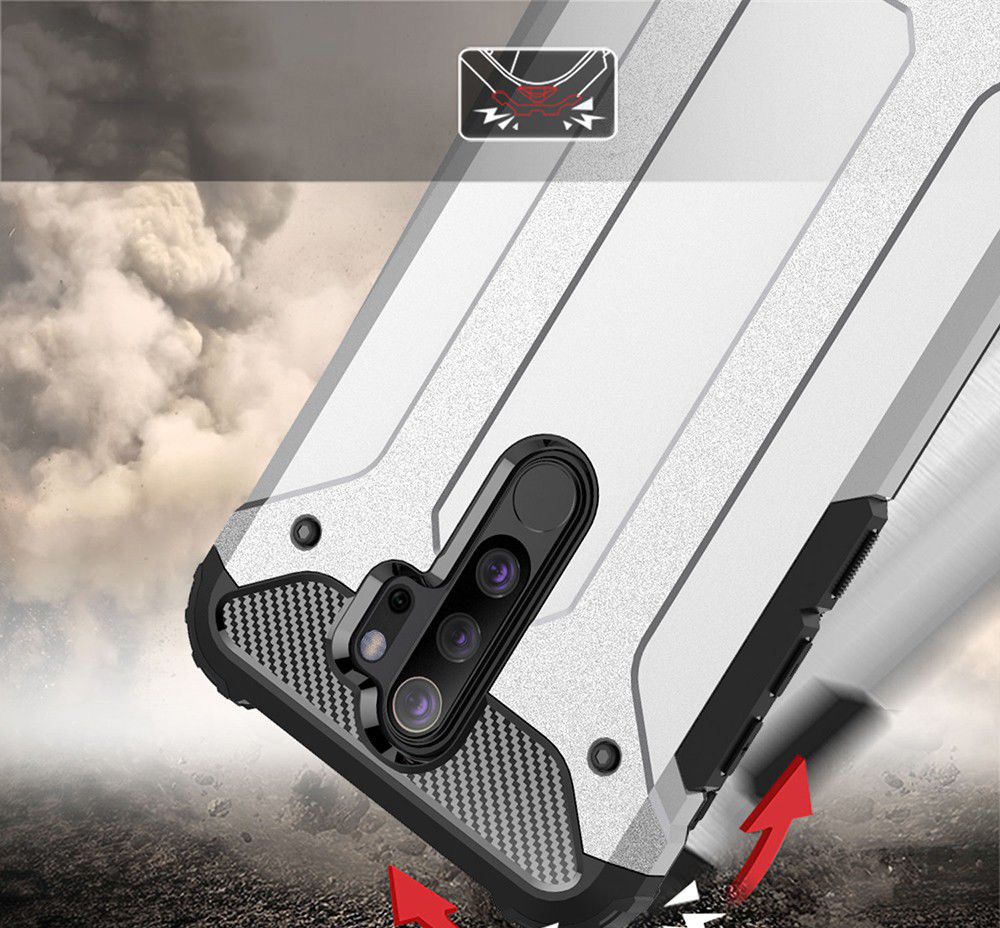 Xiaomi Redmi Note 8 Pro Armor Guard Hybrid Case Zwart afbeelding 2