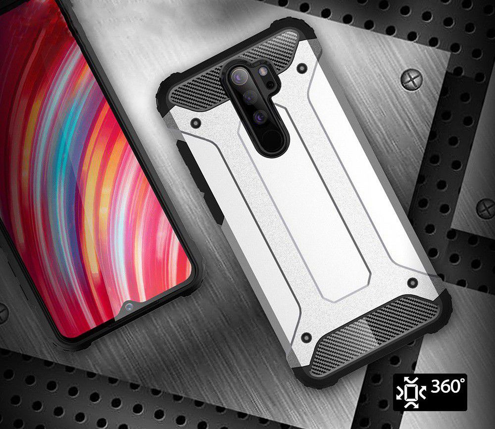 Xiaomi Redmi Note 8 Pro Armor Guard Hybrid Case Zwart afbeelding 6