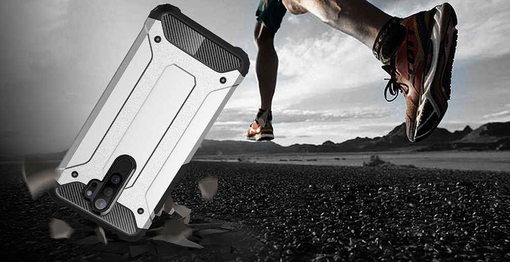 Xiaomi Redmi Note 8 Pro Armor Guard Hybrid Case Zilver afbeelding 8