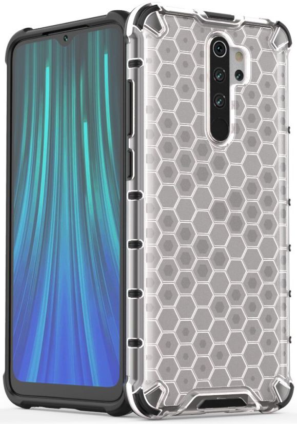 Xaiomi Redmi Note 8 Pro Hybride Honinggraat Hoesje Wit afbeelding 3