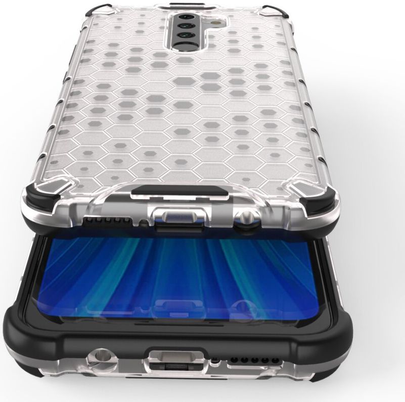 Xaiomi Redmi Note 8 Pro Hybride Honinggraat Hoesje Wit afbeelding 12