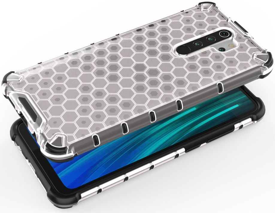 Xaiomi Redmi Note 8 Pro Hybride Honinggraat Hoesje Wit afbeelding 5
