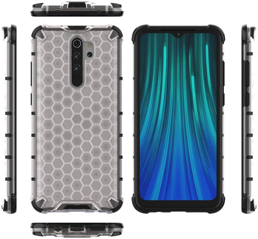 Xaiomi Redmi Note 8 Pro Hybride Honinggraat Hoesje Wit afbeelding 7