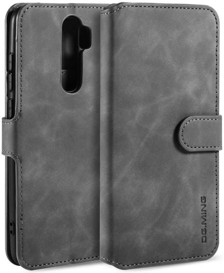 Xiaomi Redmi Note 8 Pro Retro Portemonnee Hoesje Grijs afbeelding 2